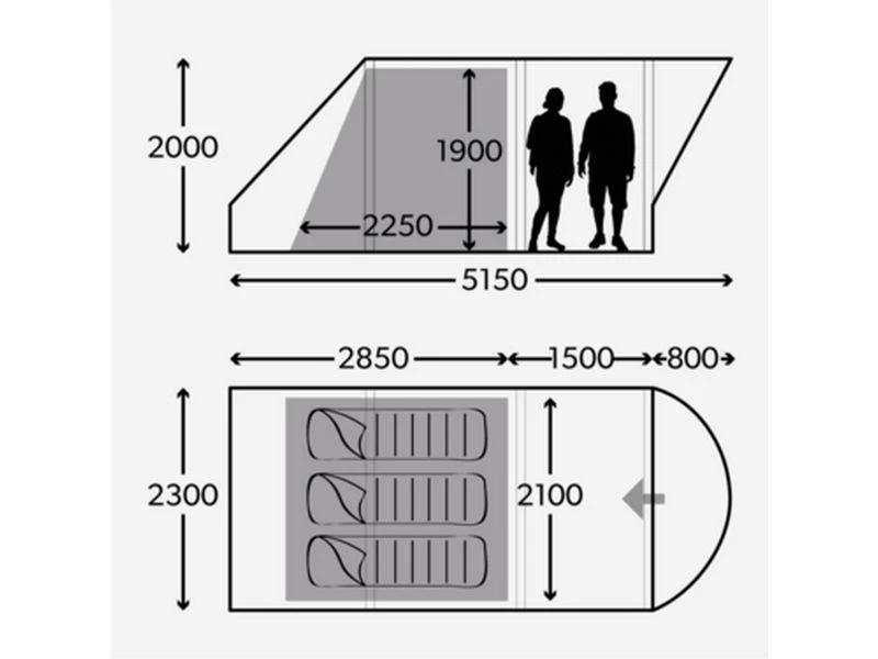 Dometic Opblaasbare Familie Tent Ftc Boracay 301 3 Dometic Opblaasbare Familie Tent Ftc Boracay 301 - Afbeelding 3