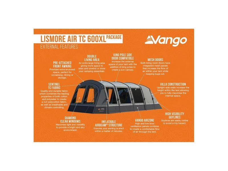 Vango Opblaasbare Tent Lismore Air Tc 600 Xl Package 4 Vango Opblaasbare Tent Lismore Air Tc 600 Xl Package - Afbeelding 4