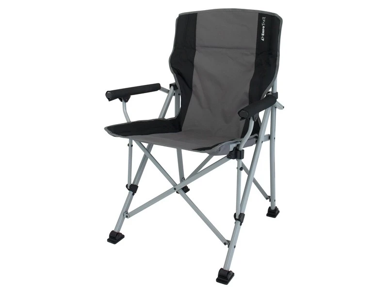 Eurotrail Vouwstoel Bolzano Grijs-Zwart 1 Eurotrail Vouwstoel Bolzano Grijs-Zwart