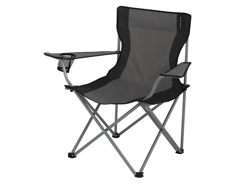 Eurotrail Vouwstoel Lausanne Staal Grijs-Zwart 1 Eurotrail Vouwstoel Lausanne Staal Grijs-Zwart