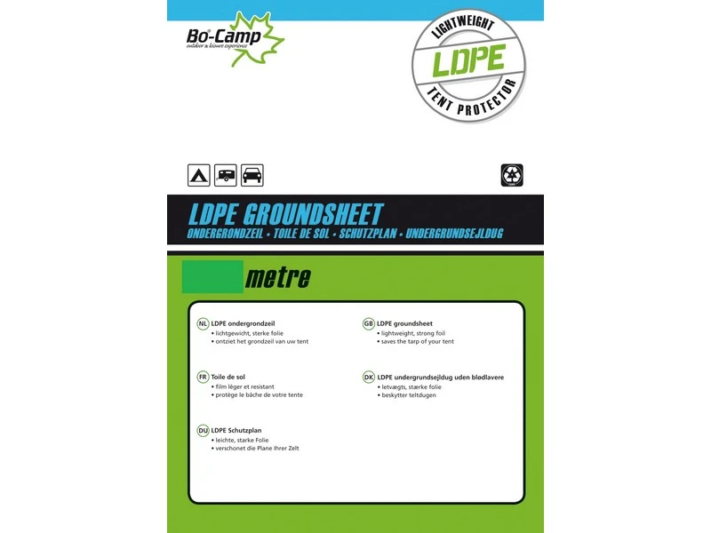 Bo Camp Plastic Ondergrondzeil Transparant 2 Bo Camp Plastic Ondergrondzeil Transparant - Afbeelding 2
