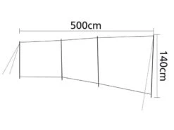 Bo-Camp Windscherm Stabile 3-Vaks 5x1,4 Meter -TentCraft Verkoopwinkel 5 4 bo camp windscherm stabile 3 vaks 5 x 14 meter 4367651