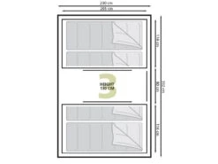 Eurotrail Vis-a-vis Tent Santiago BTC 5 Eurotrail Vis-a-vis Tent Santiago BTC -TentCraft Verkoopwinkel 55 2 eurotrail santiago btc plattegrond ette0609 2701