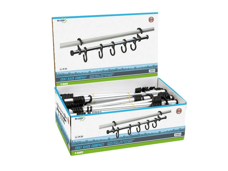 Bo Camp Kampstok Compact 7 Haaks Aluminium 2 Bo Camp Kampstok Compact 7 Haaks Aluminium - Afbeelding 2