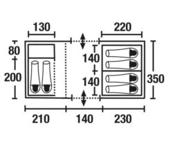 High Peak Porto 6 -TentCraft Verkoopwinkel high peak koepeltent porto 6 plattegrond 12240 2
